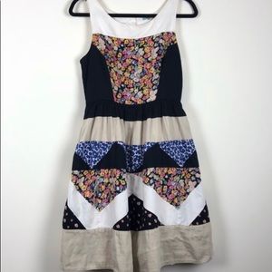 Leifnotes Floral Patchwork Dress
